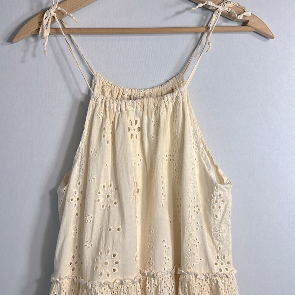 Chelsea & Violet Cream Eyelet Tiered Sundress - Picture 2 of 8
